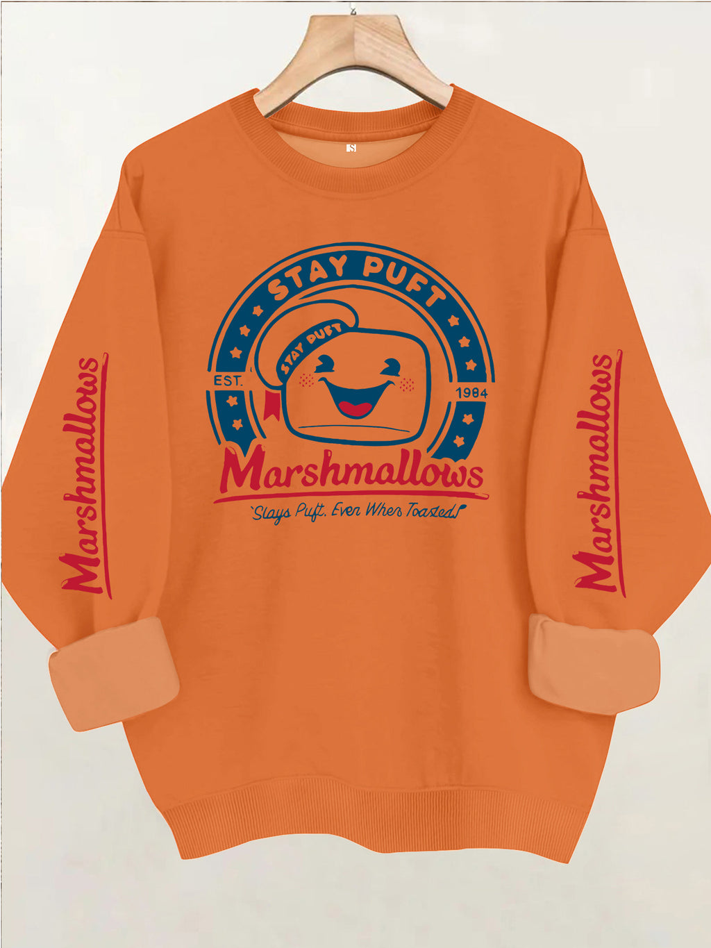 Round neck long sleeved sweatshirt, loose fit