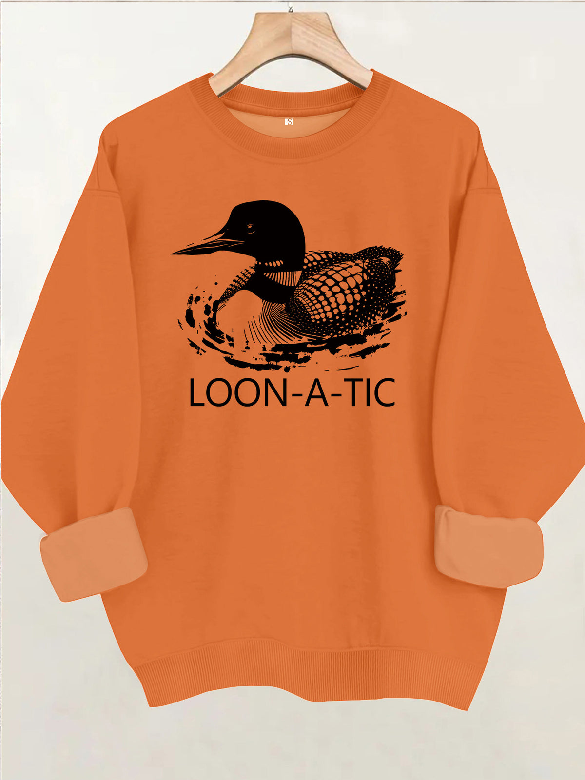 Round neck long sleeved sweatshirt