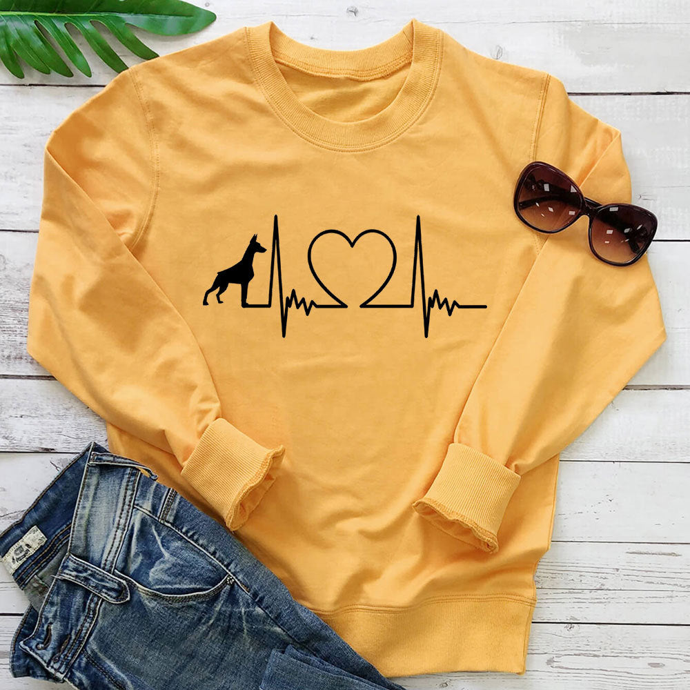 Love printed long sleeved hoodie