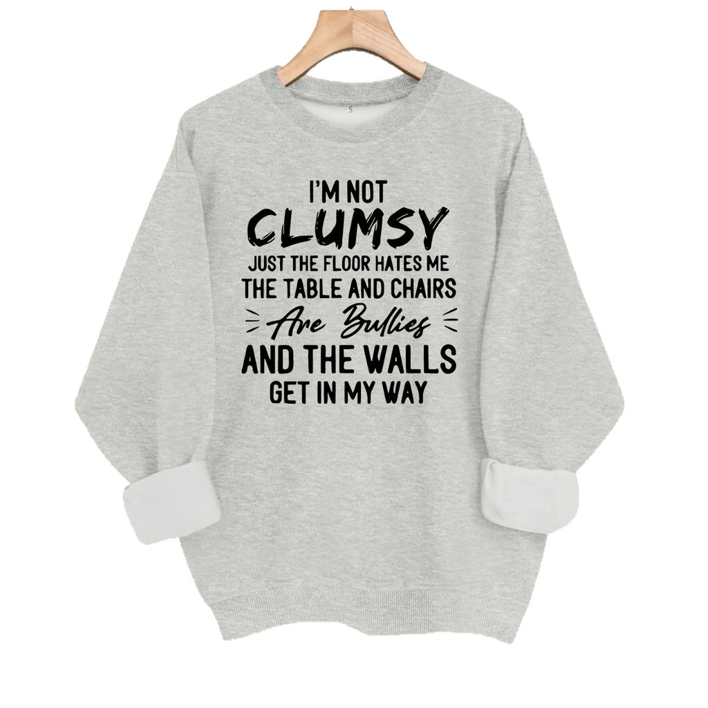 I'm not stupid "printed loose velvet sweatshirt