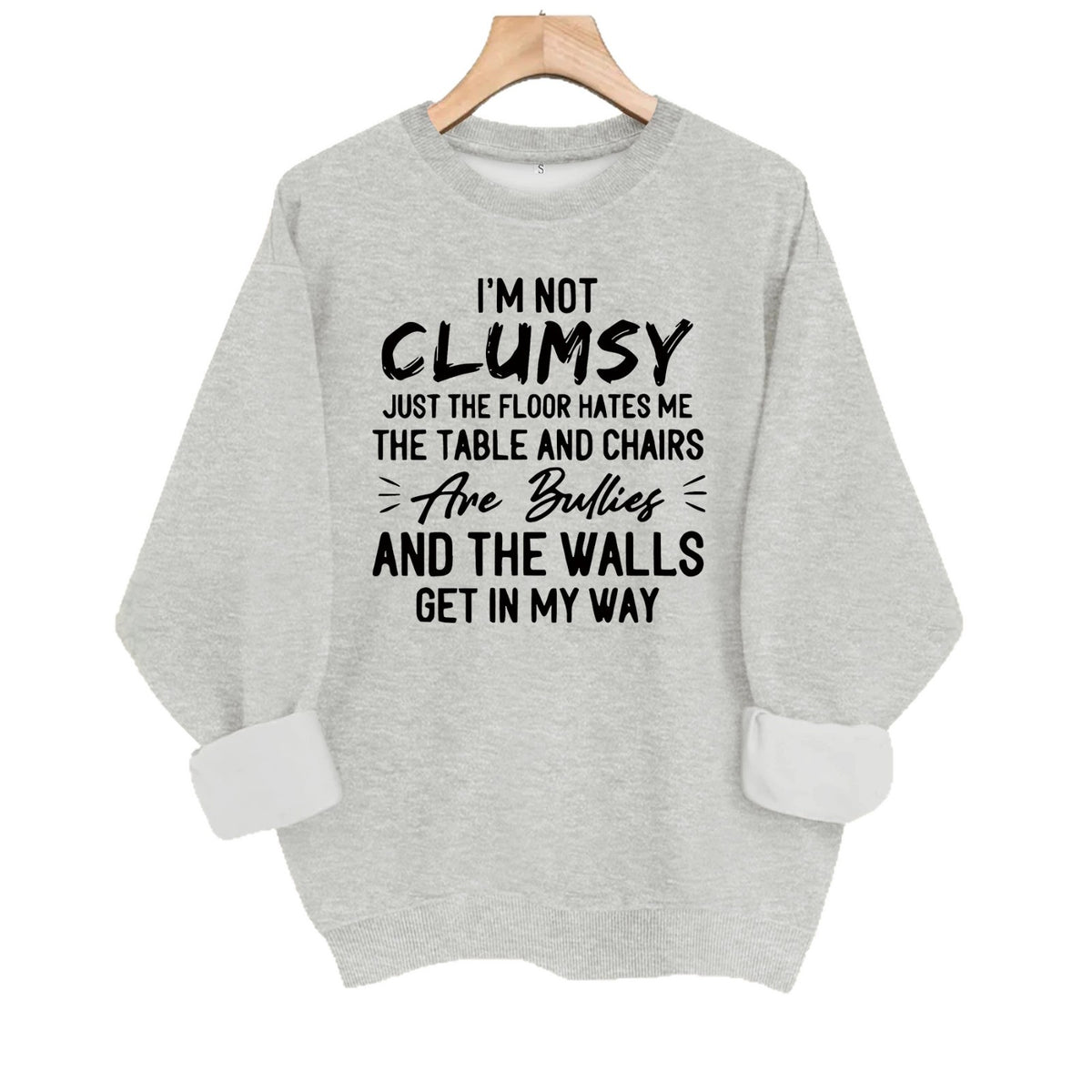 I'm not stupid "printed loose velvet sweatshirt