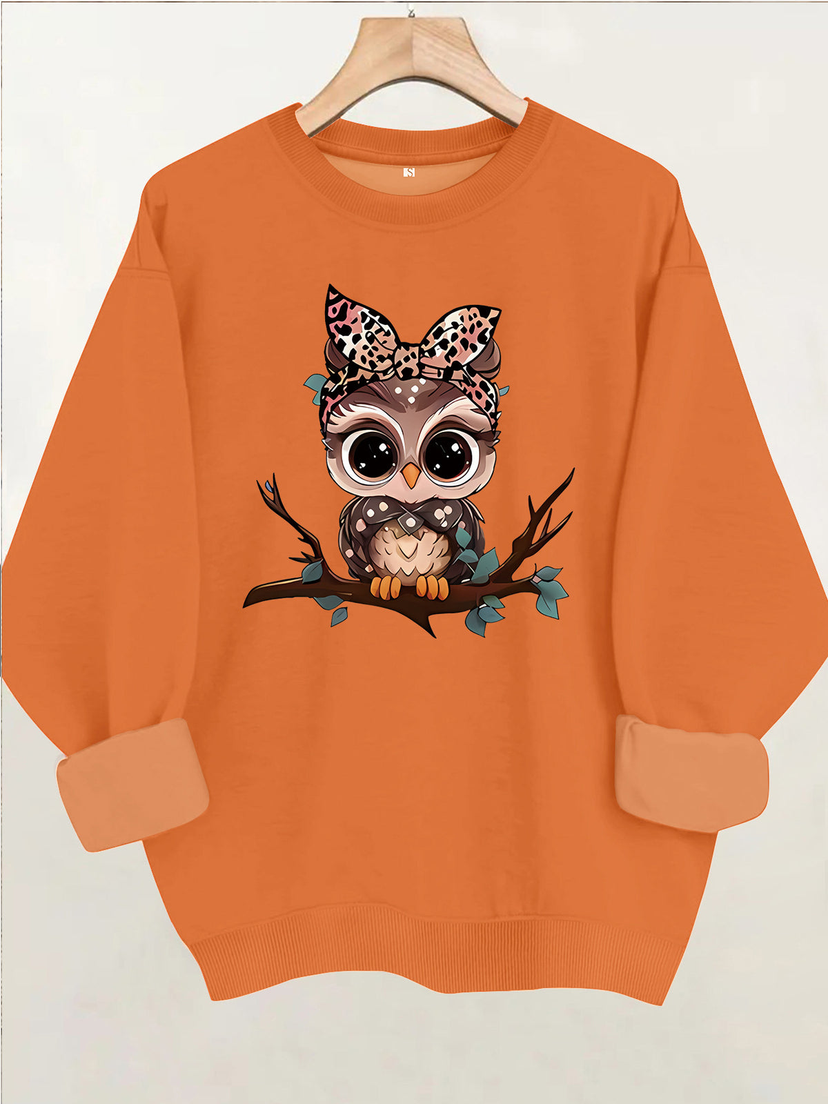 Round neck fleece hoodie for women
