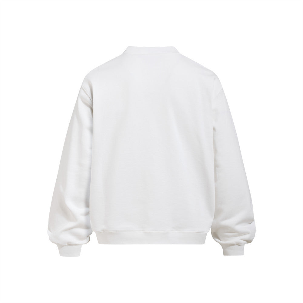 Men's Streetwear Graffiti Letter Print Long Sleeve Crew Neck Pullover Sweatshirt