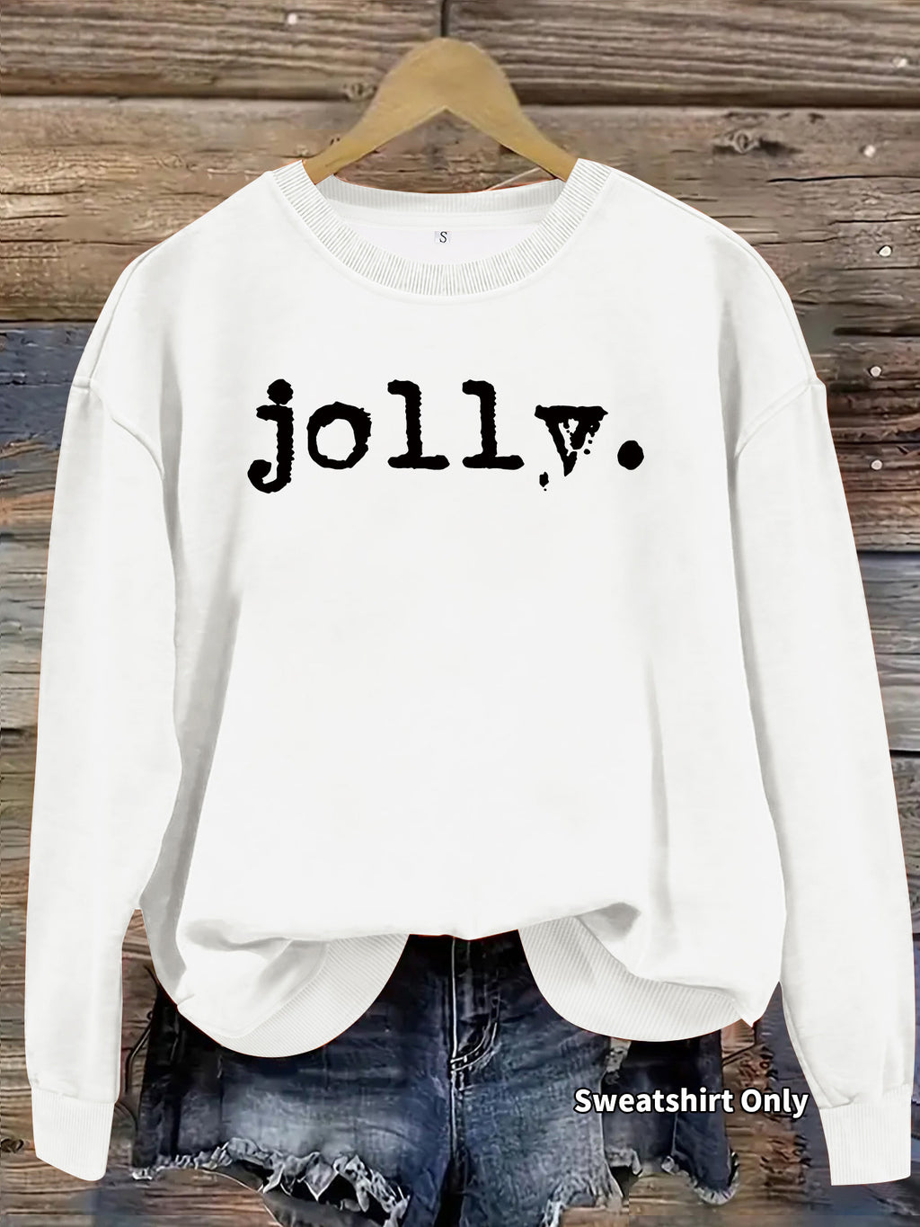 Round neck fleece hoodie