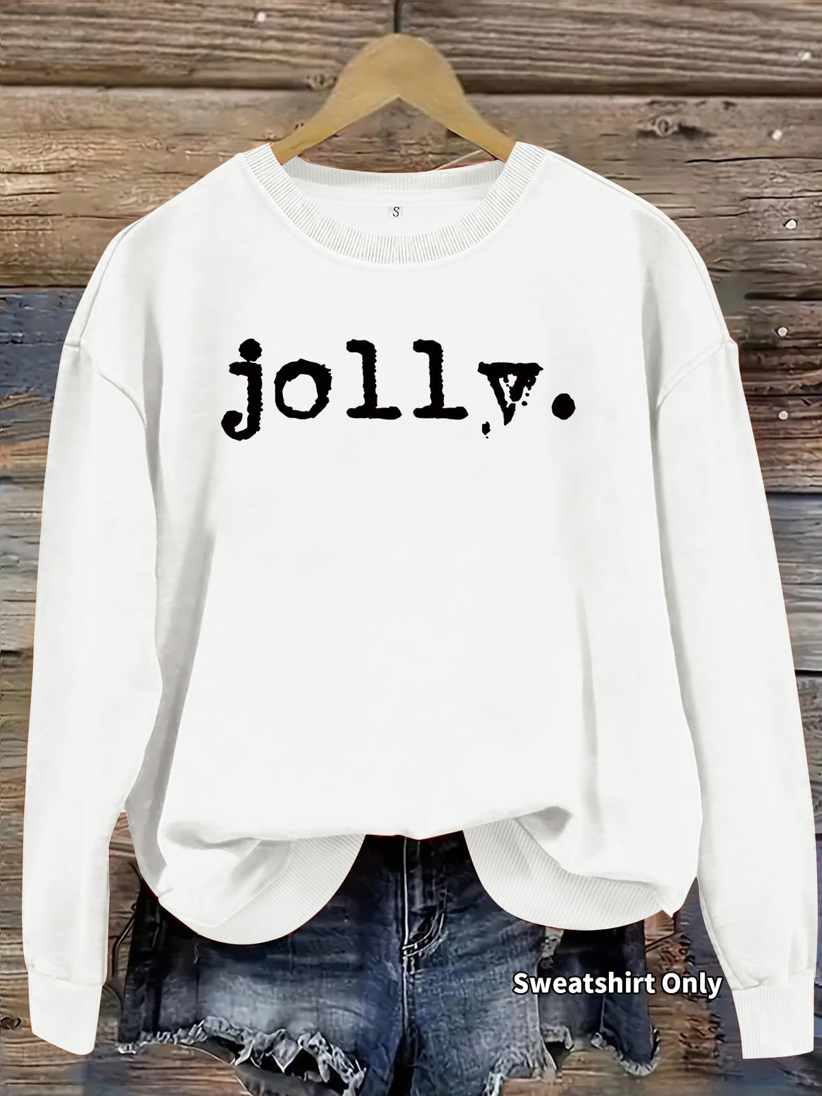 Round neck fleece hoodie