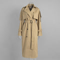 Cotton Belted Long Vintage Loose Trench Coat