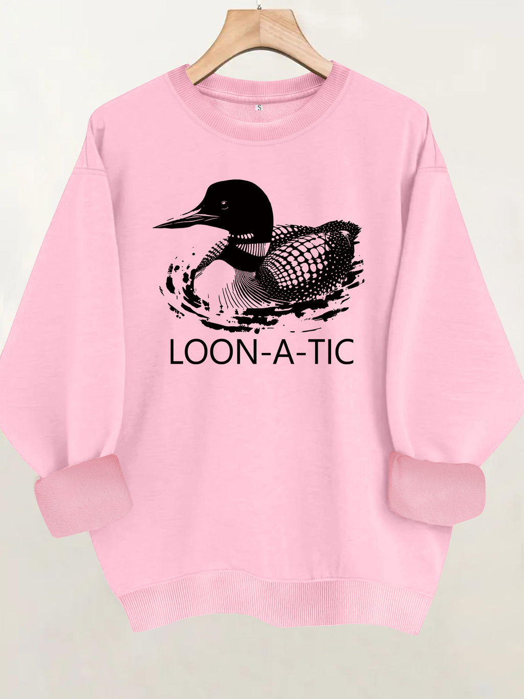 Round neck long sleeved sweatshirt