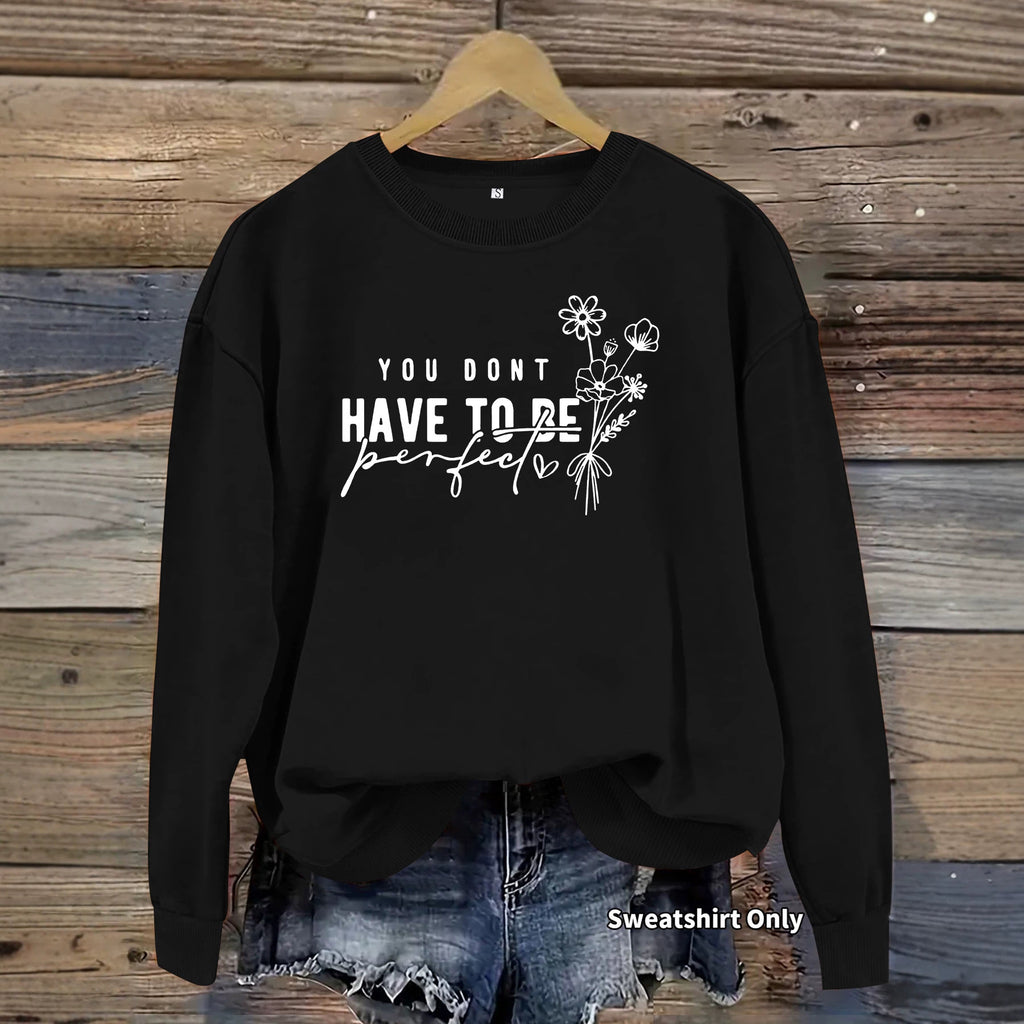 Inspirational English printed hoodie