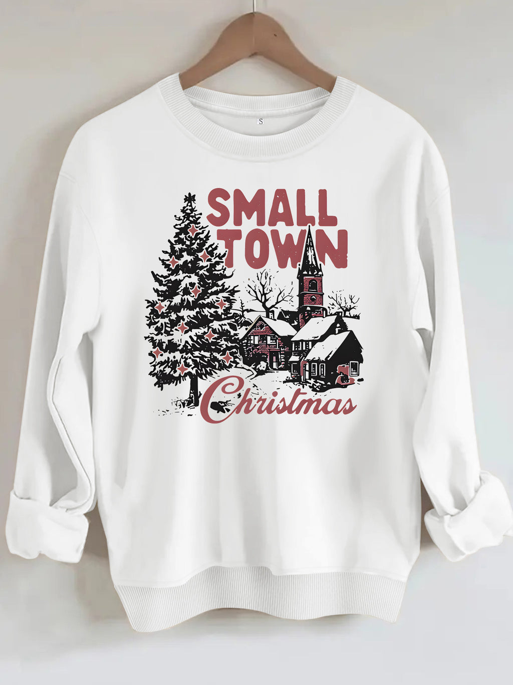 Loose velvet sweatshirt