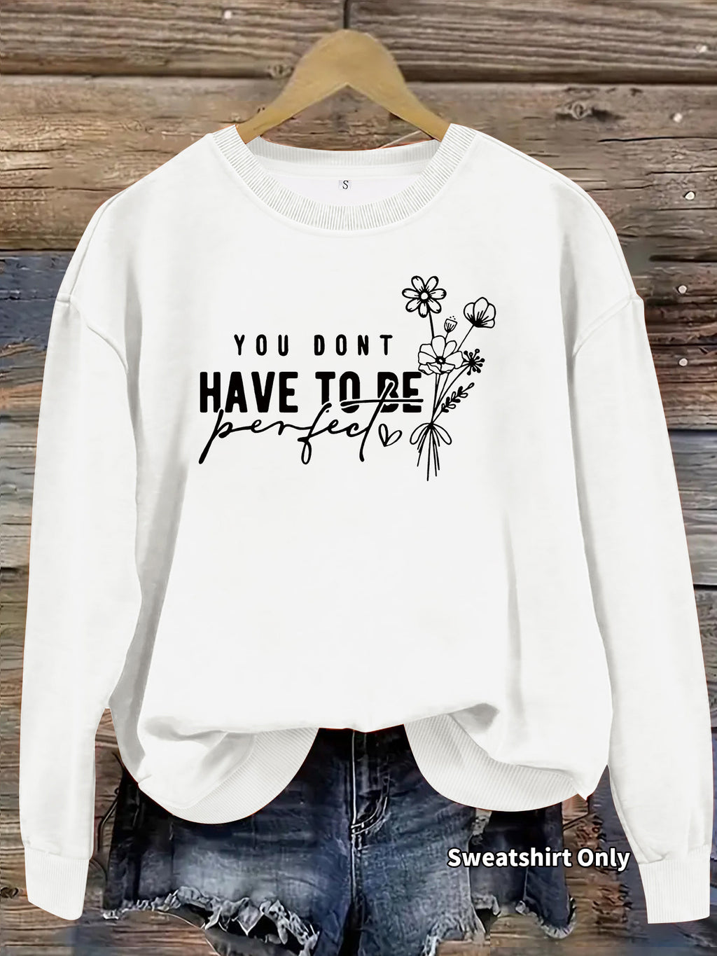Inspirational English printed hoodie