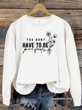 Inspirational English printed hoodie