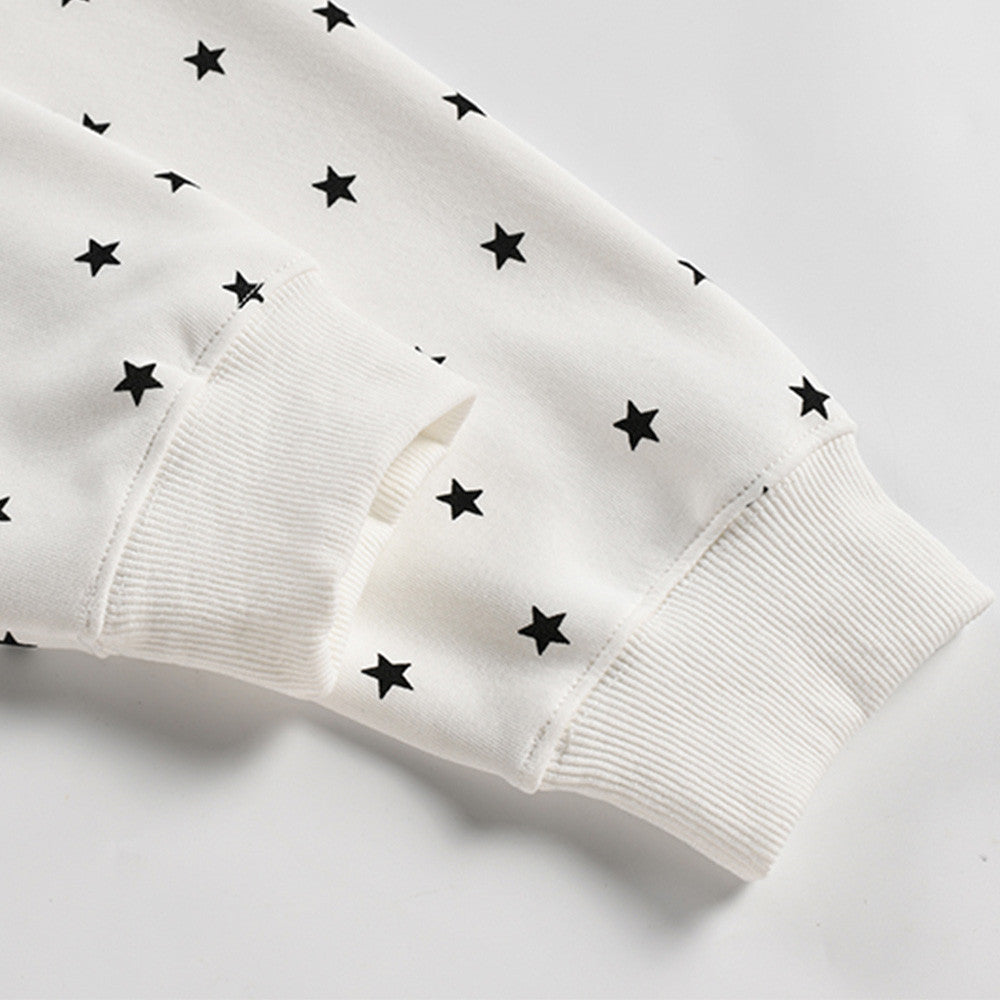 Men's High Street Star All-Over Print Hooded Cardigan Sweatshirt