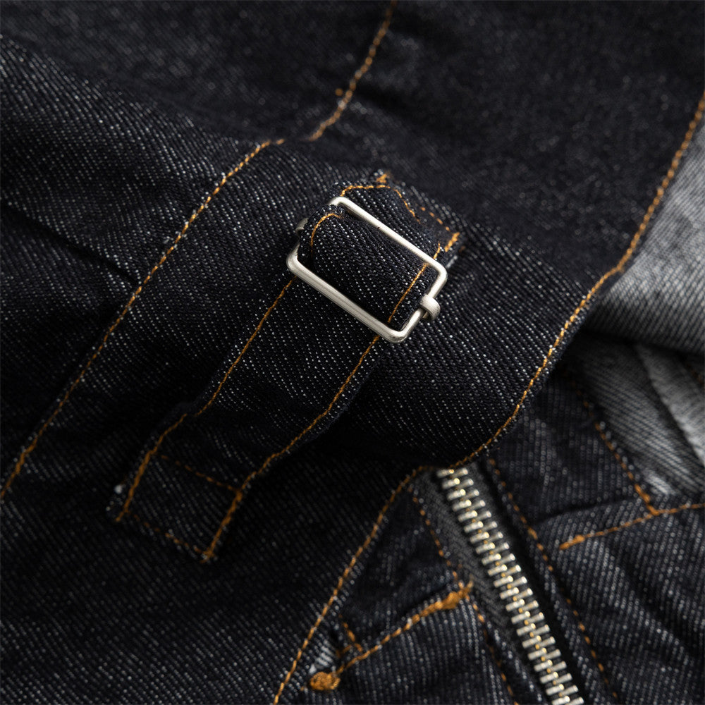 Men's Vintage Denim Jacket Streetwear Contrast Stitching Oversized Collar Jacket