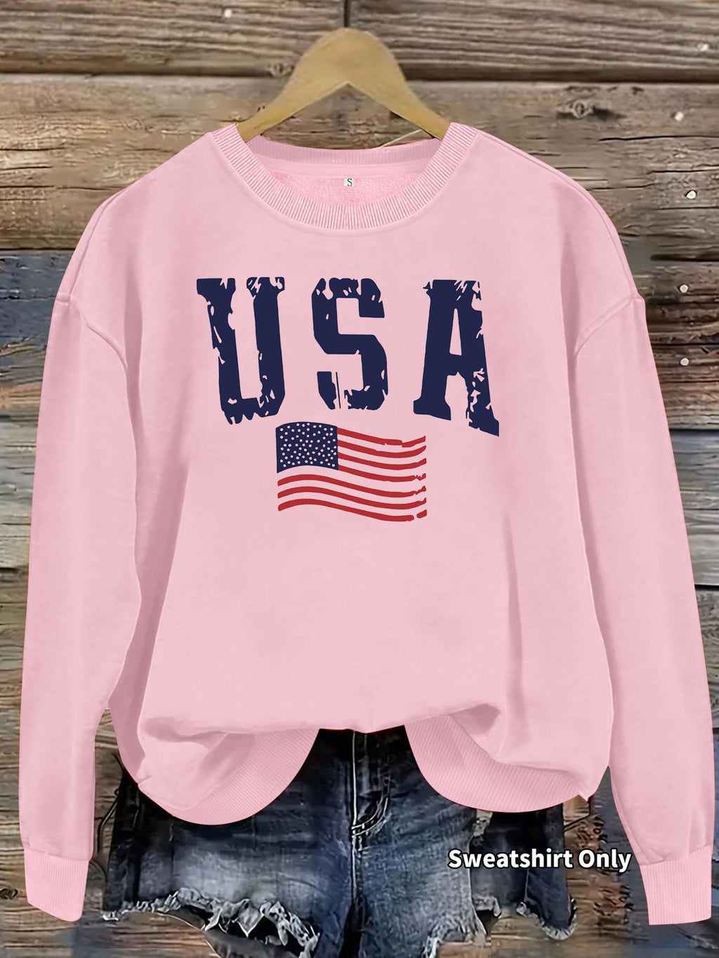 Loose velvet sweatshirt