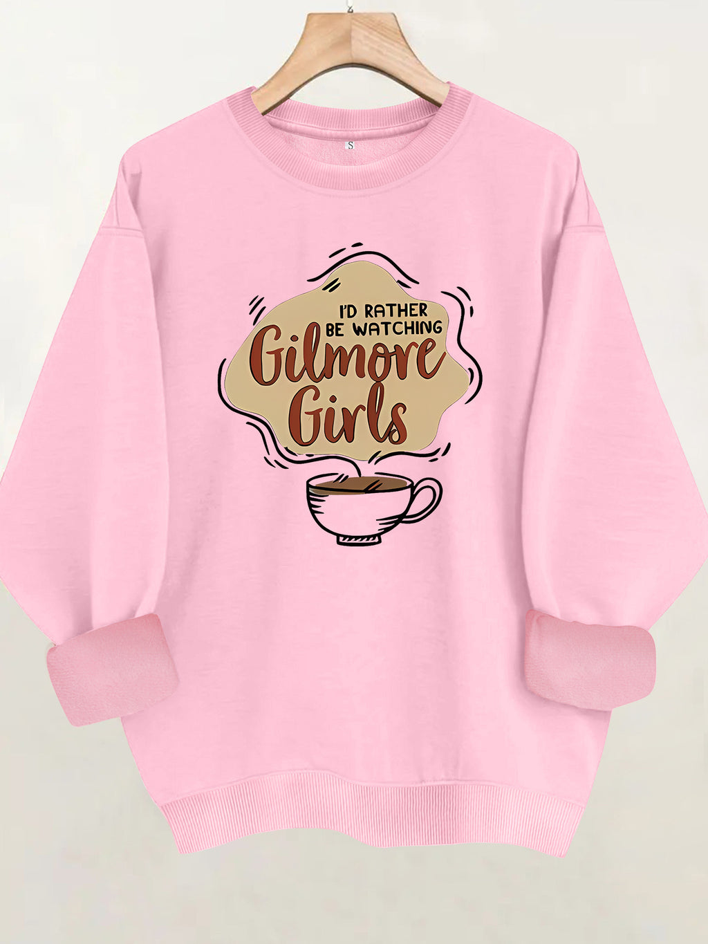 Round neck fleece sports hoodie