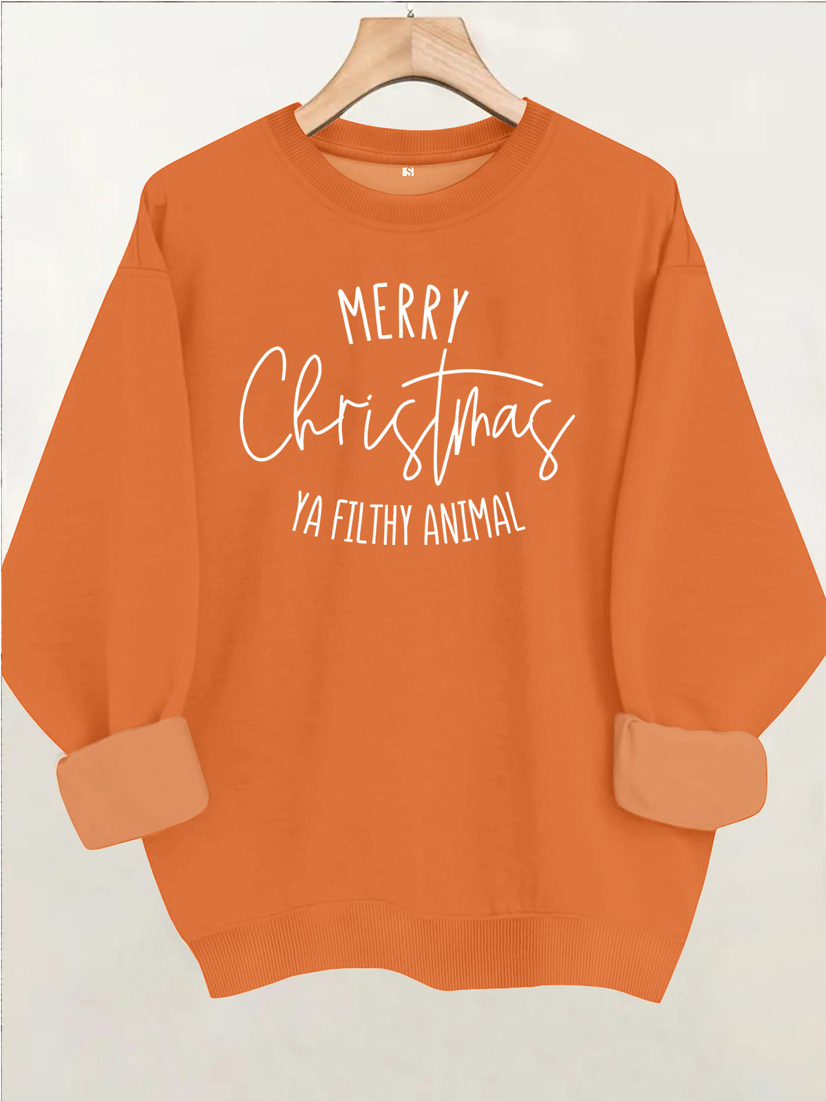 Round neck long sleeved loose hoodie