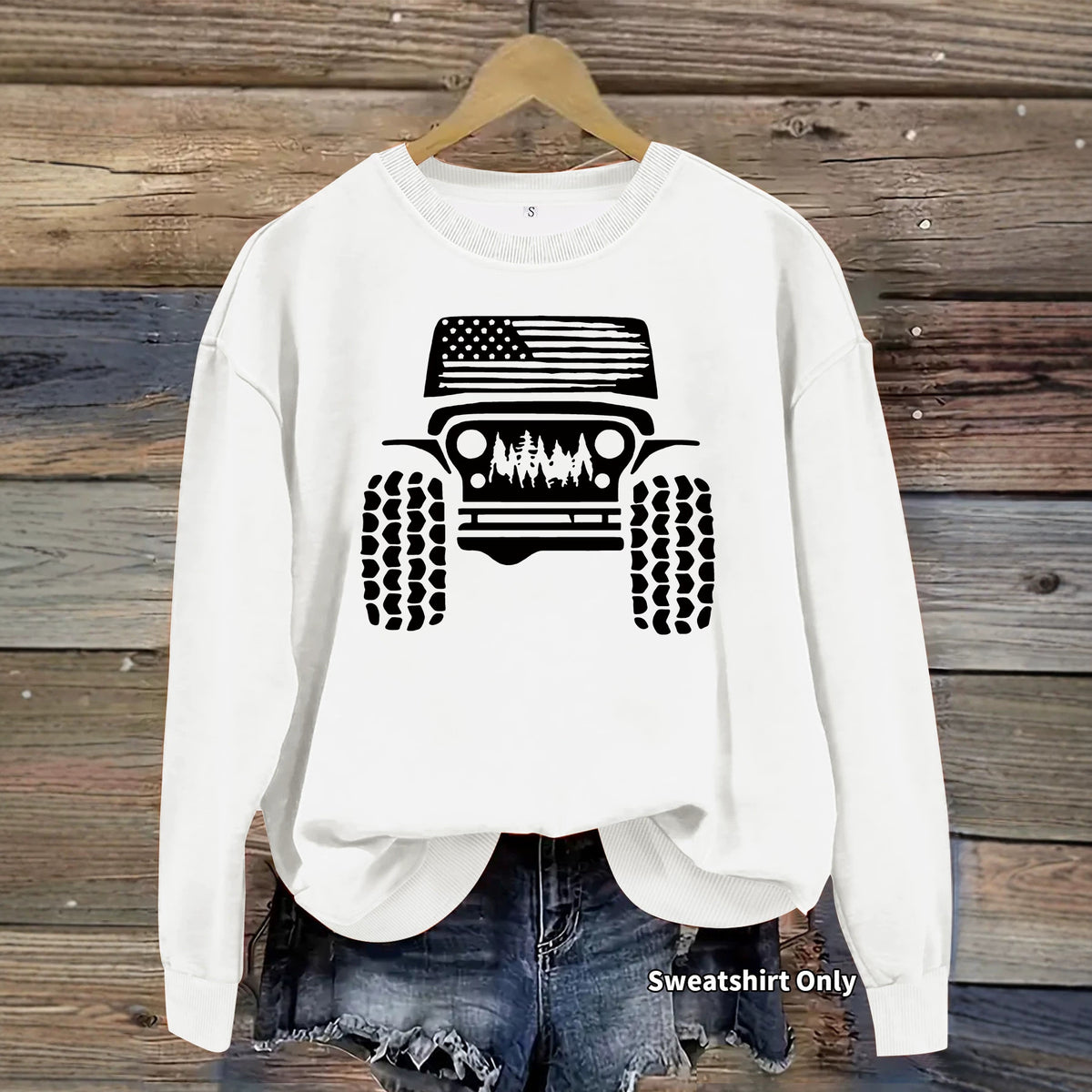 Off road printed hoodie for women