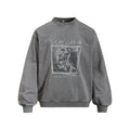 Men's Vintage Streetwear Oversized Crewneck Sweatshirt with Character Graphic Print