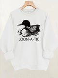 Round neck long sleeved sweatshirt