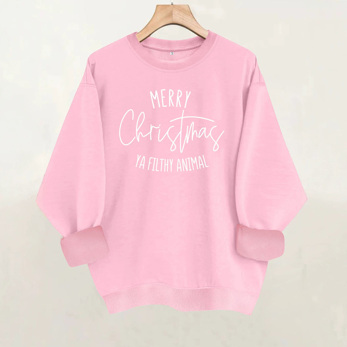 Round neck long sleeved loose hoodie