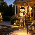 Christmas Magic Snowman LED Garden Light – Floating Snow, Magic Fountain Star Waterfall, Patio Ambiance Light