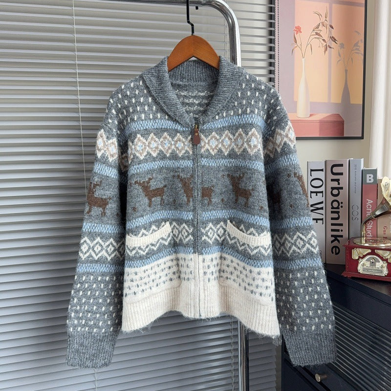 Loose collar sweater