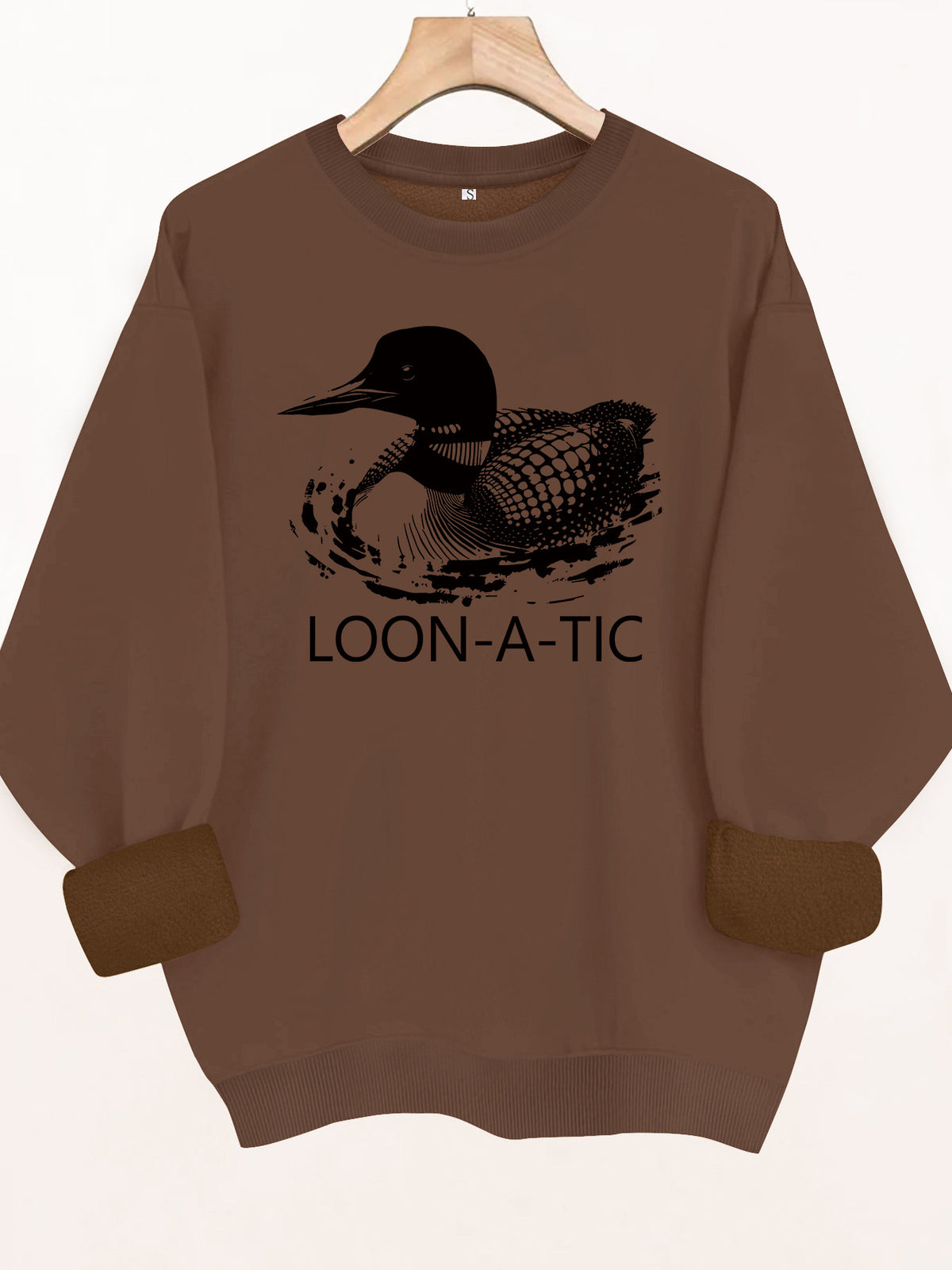 Round neck long sleeved sweatshirt