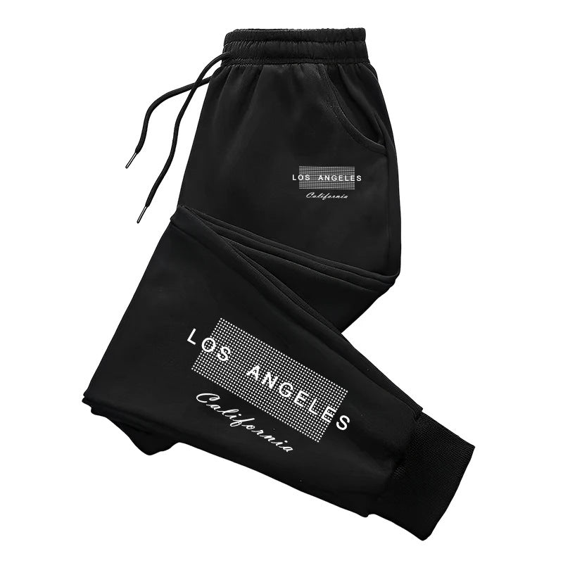Gothic Letter Print Casual Sweatpants