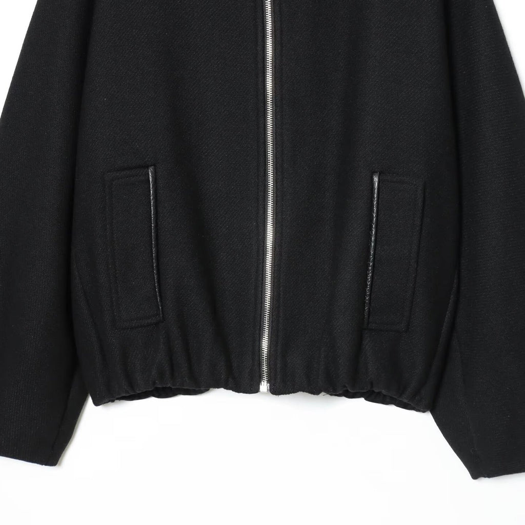 Collar long sleeved zipper pilot jacket