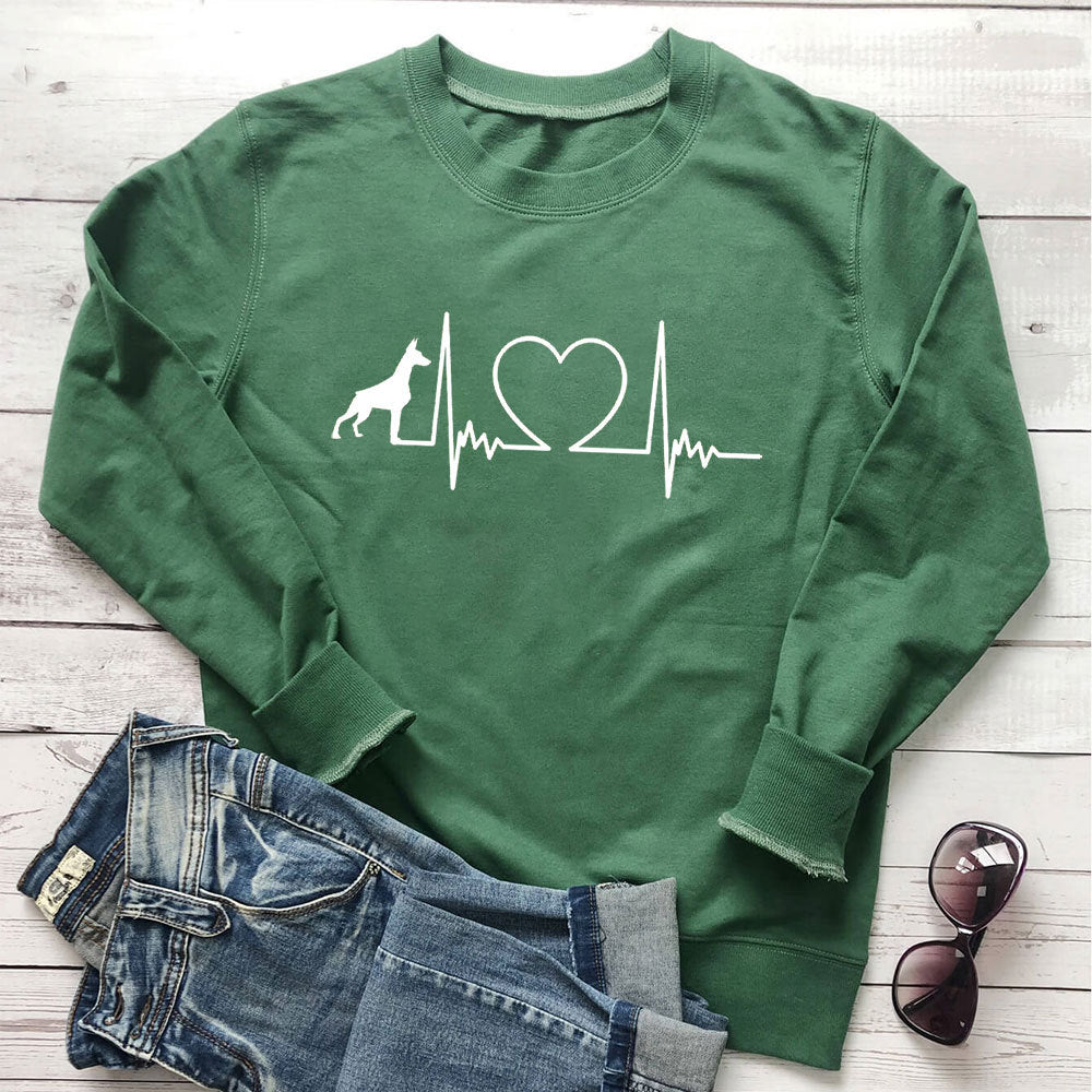 Love printed long sleeved hoodie