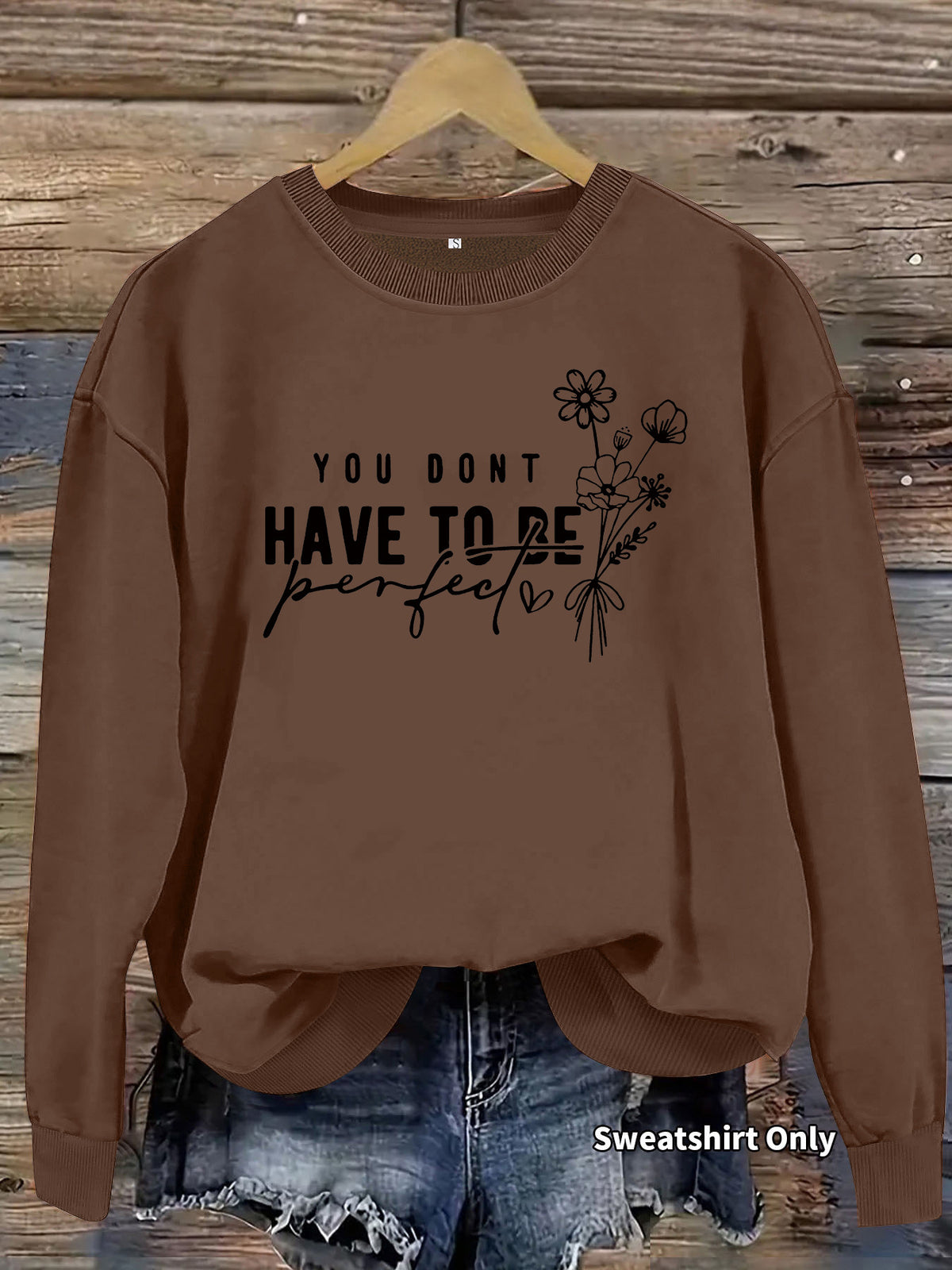 Inspirational English printed hoodie