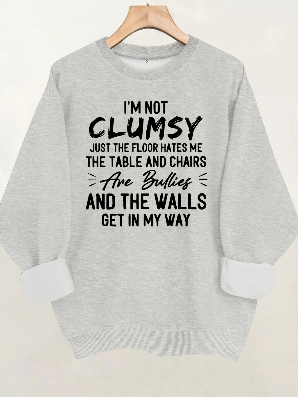 I'm not stupid "printed loose velvet sweatshirt