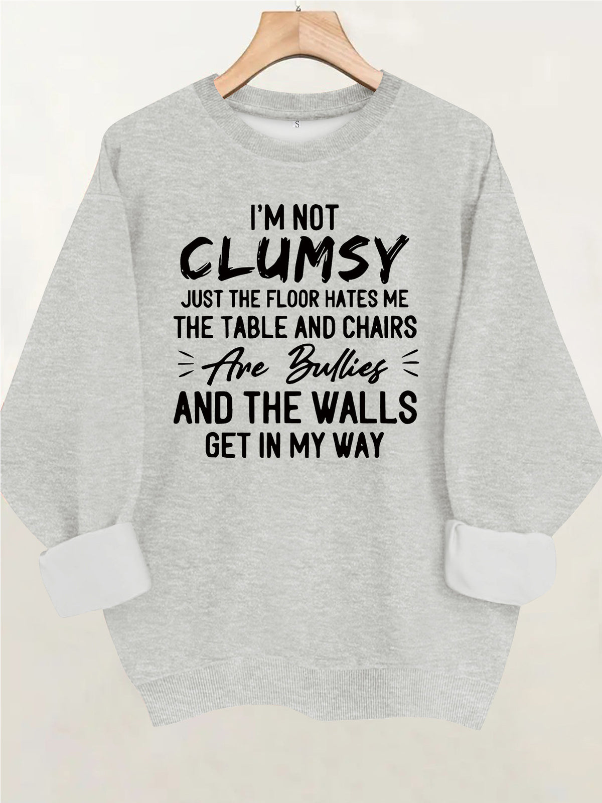 I'm not stupid "printed loose velvet sweatshirt