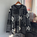 Round neck cardigan sweater for women
