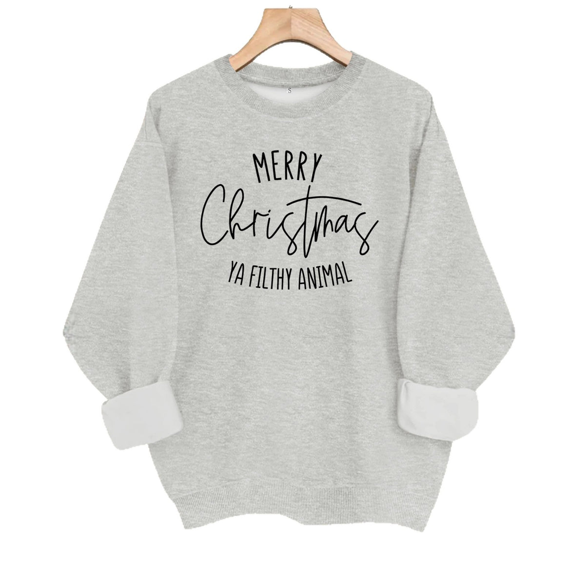 Round neck long sleeved loose hoodie