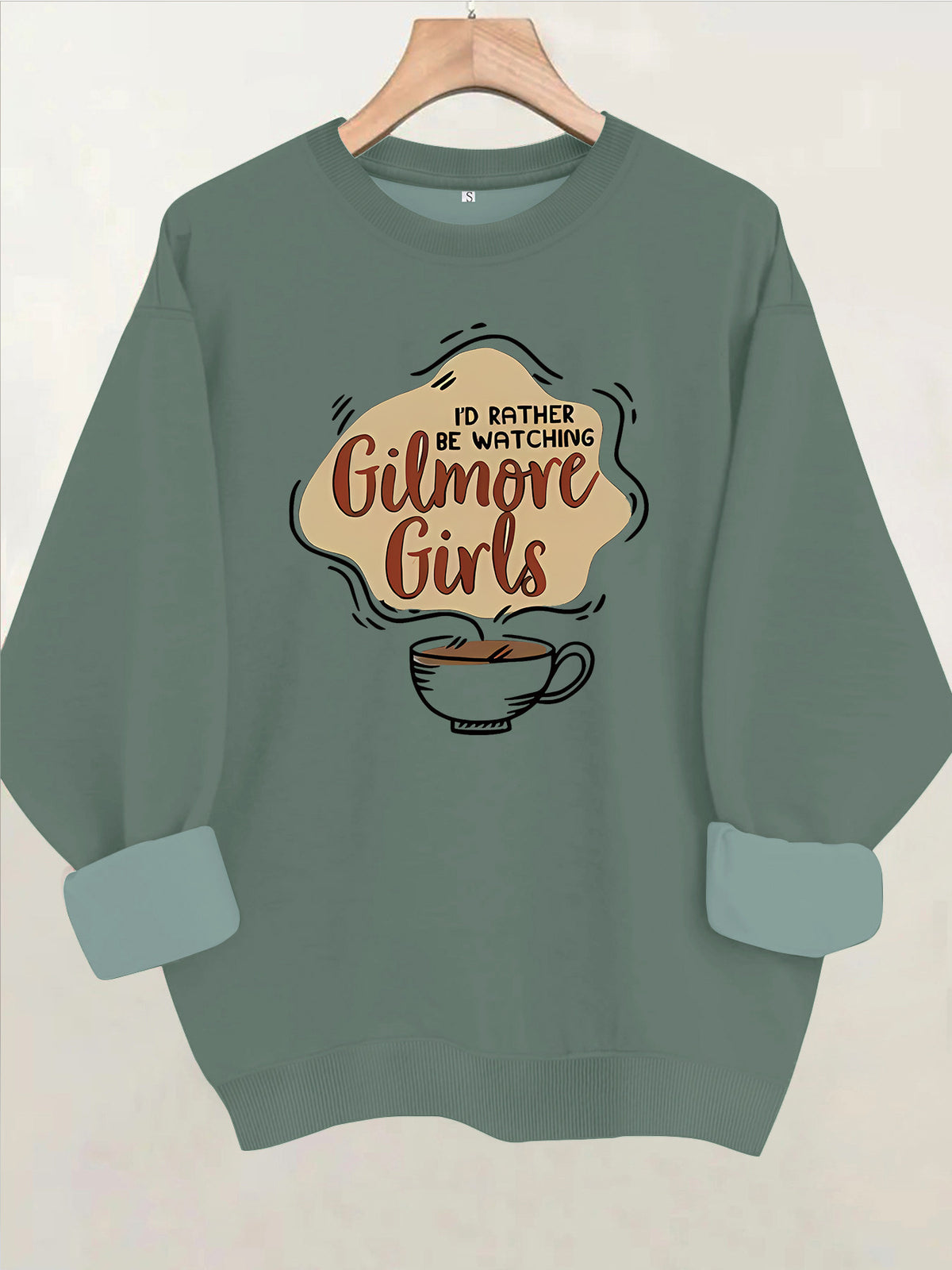 Round neck fleece sports hoodie
