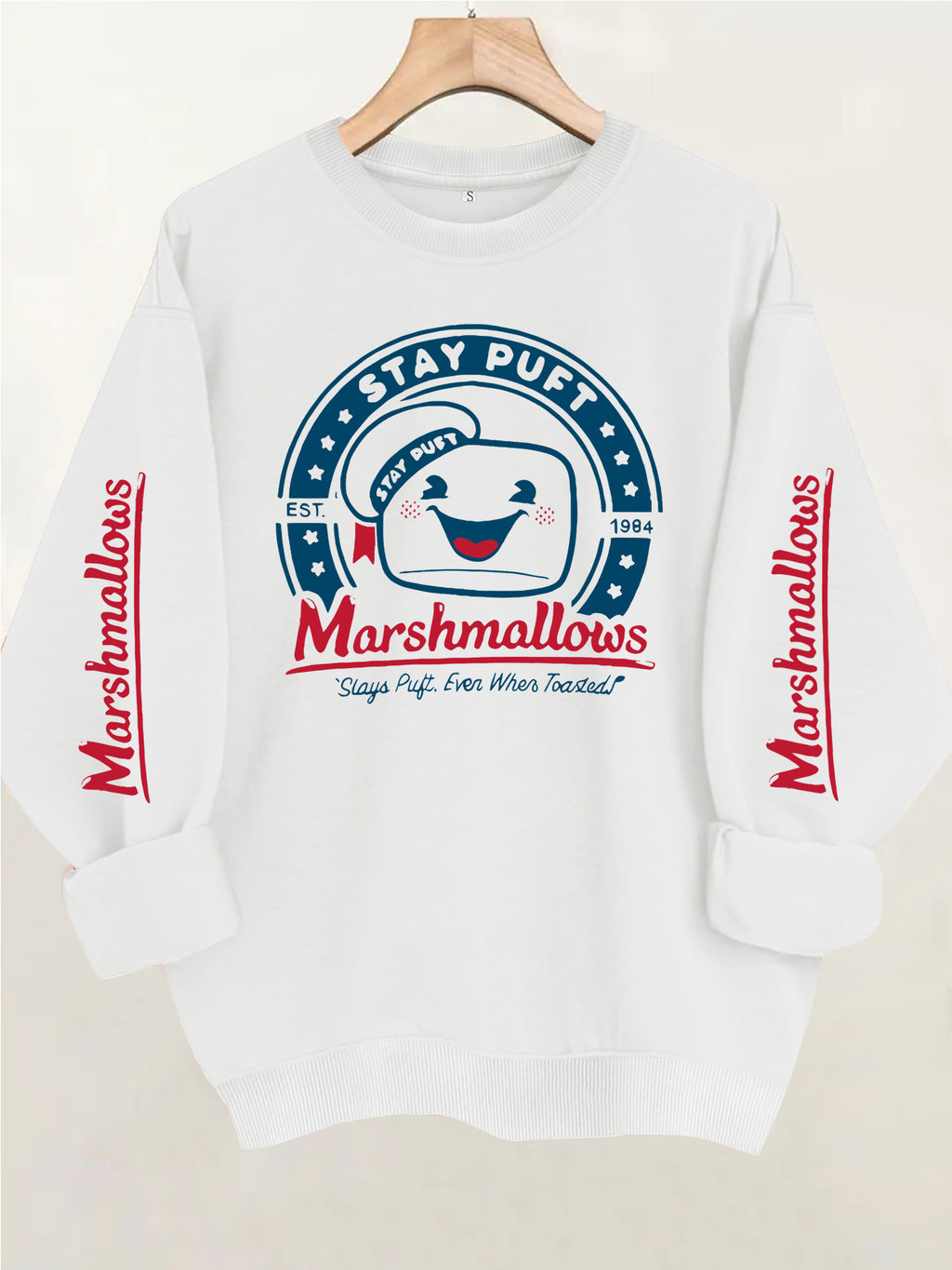 Round neck long sleeved sweatshirt, loose fit