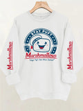 Round neck long sleeved sweatshirt, loose fit