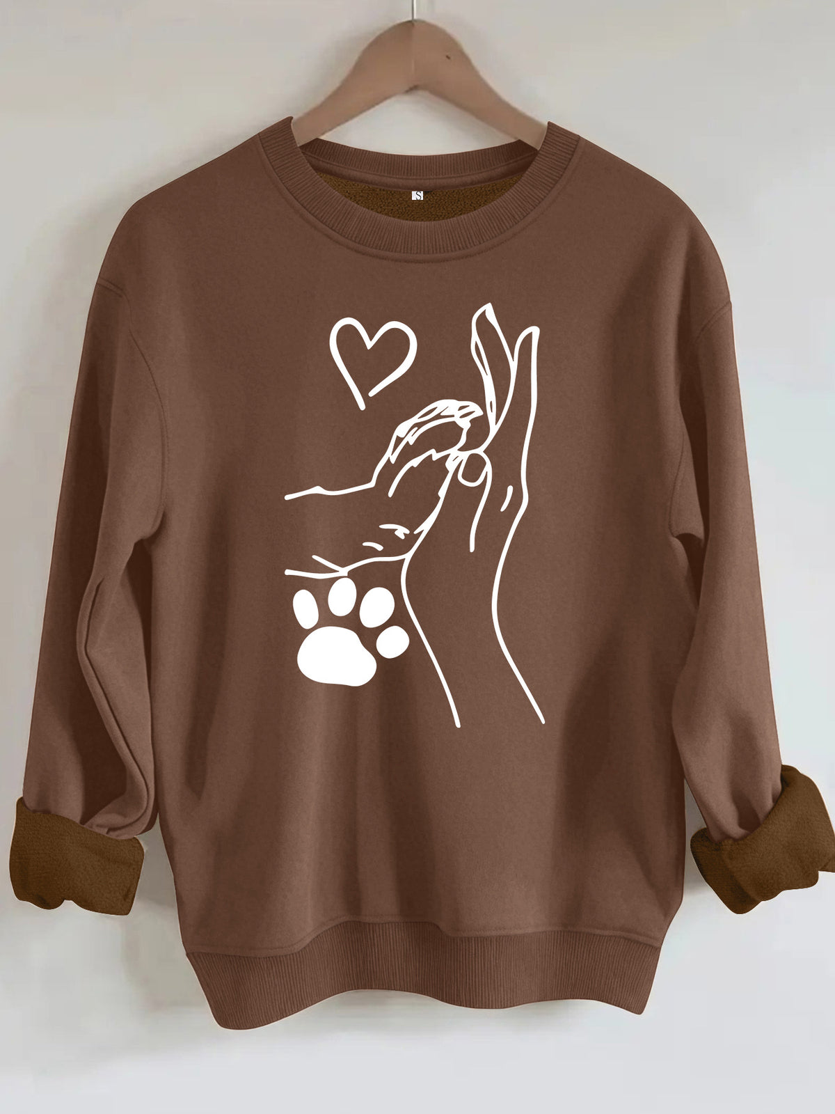 Long sleeved fleece hoodie