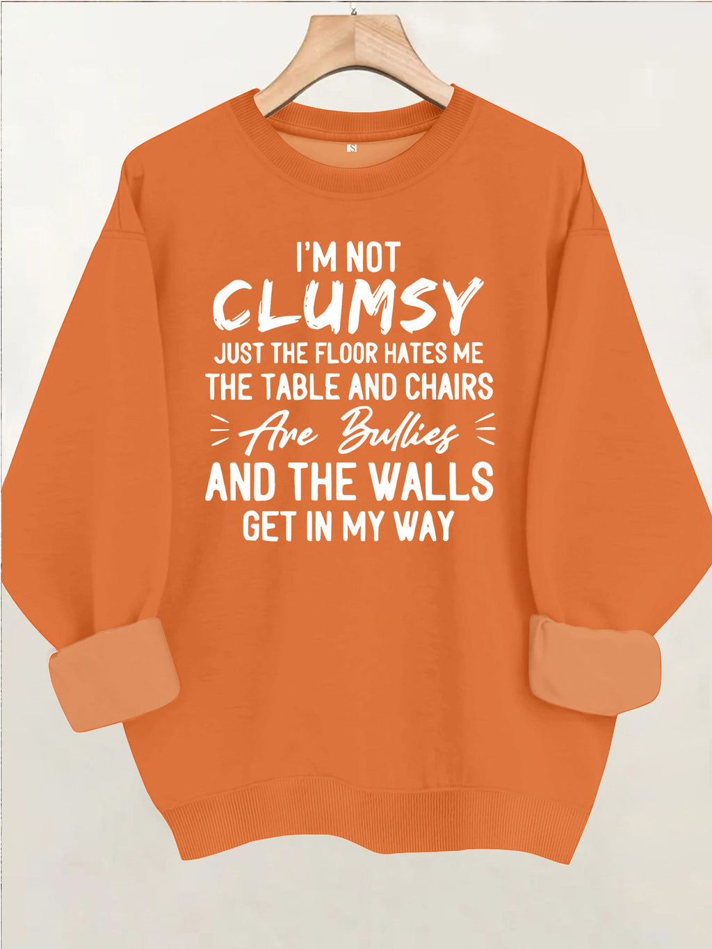 I'm not stupid "printed loose velvet sweatshirt
