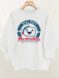 Cotton candy letter printed sweatshirt
