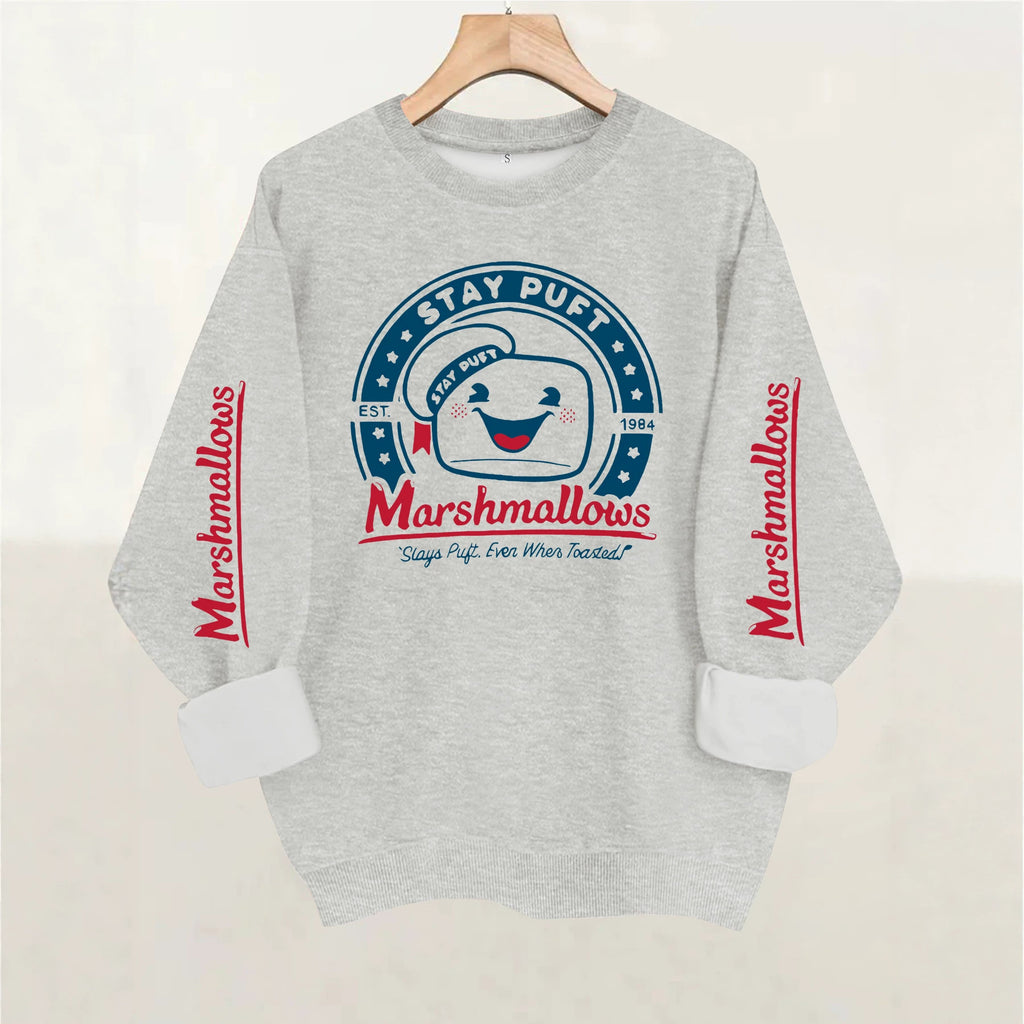 Round neck long sleeved sweatshirt, loose fit