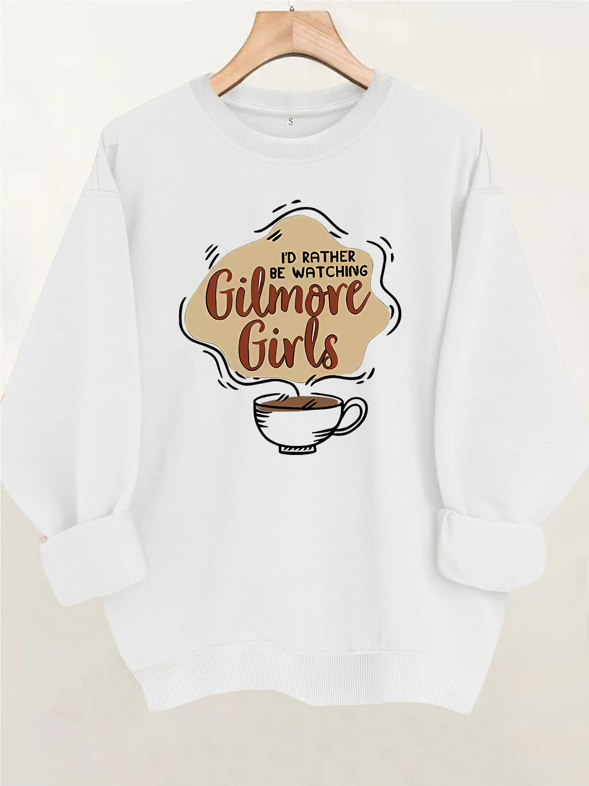 Round neck fleece sports hoodie
