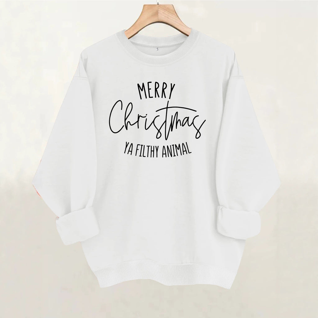Round neck long sleeved loose hoodie