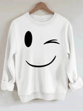 Round neck fleece hoodie