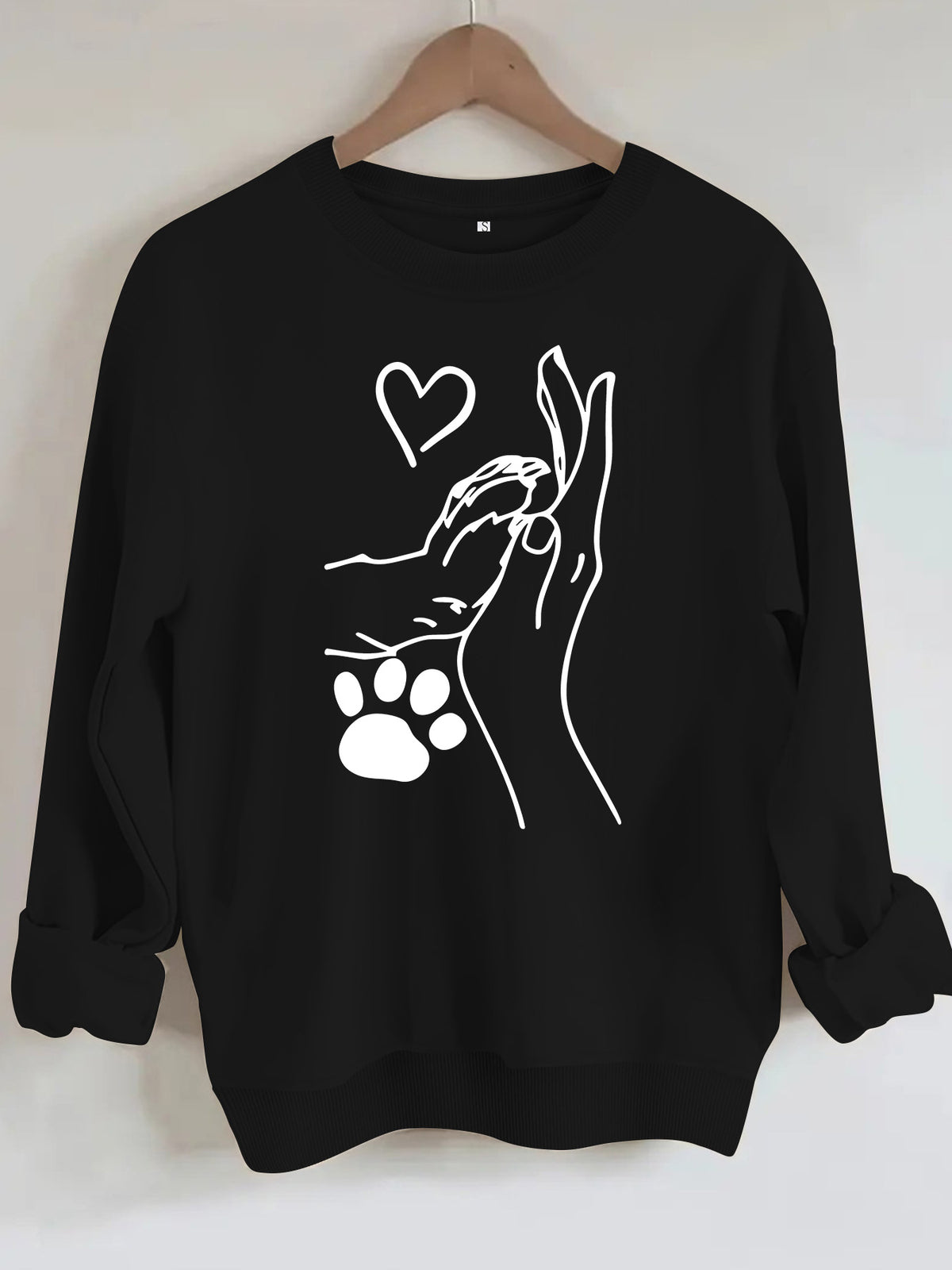 Long sleeved fleece hoodie