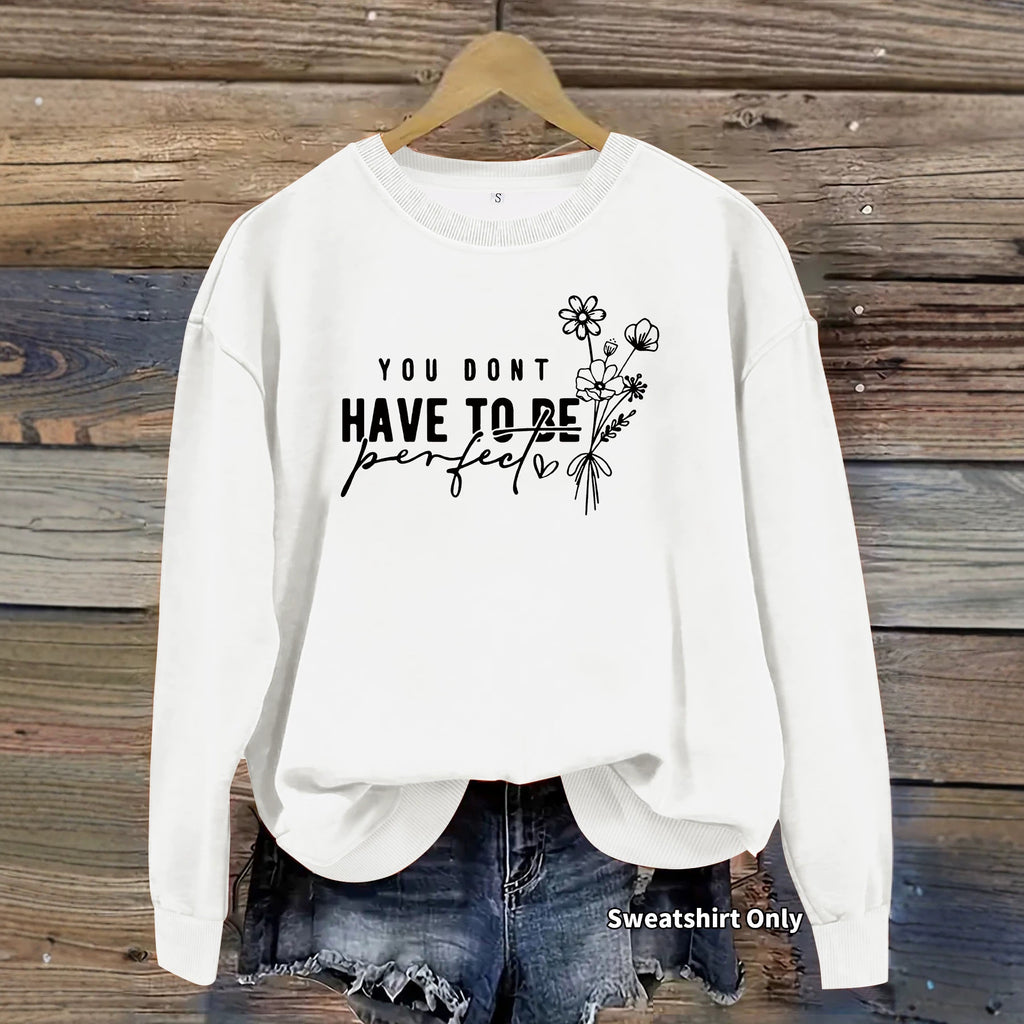 Inspirational English printed hoodie