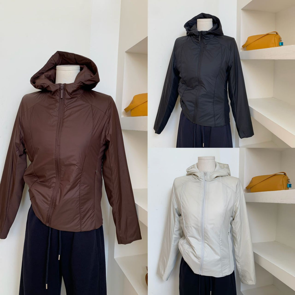 Winter Windproof Cotton Filled Zip Up Hooded Slim Fit Short Jacket
