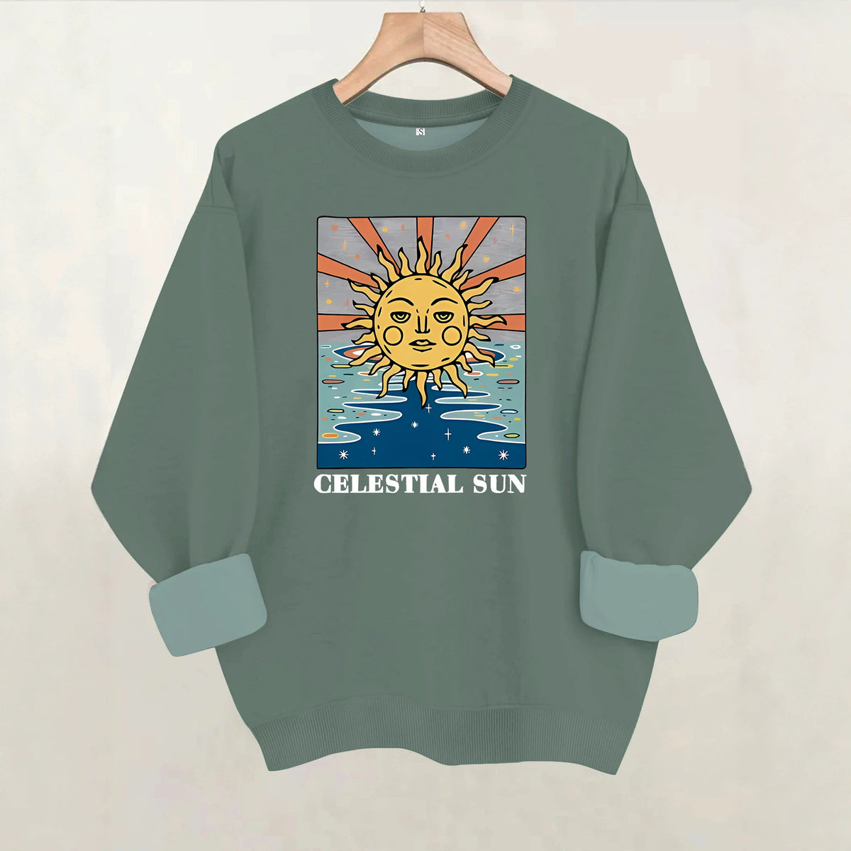 Loose velvet sweatshirt