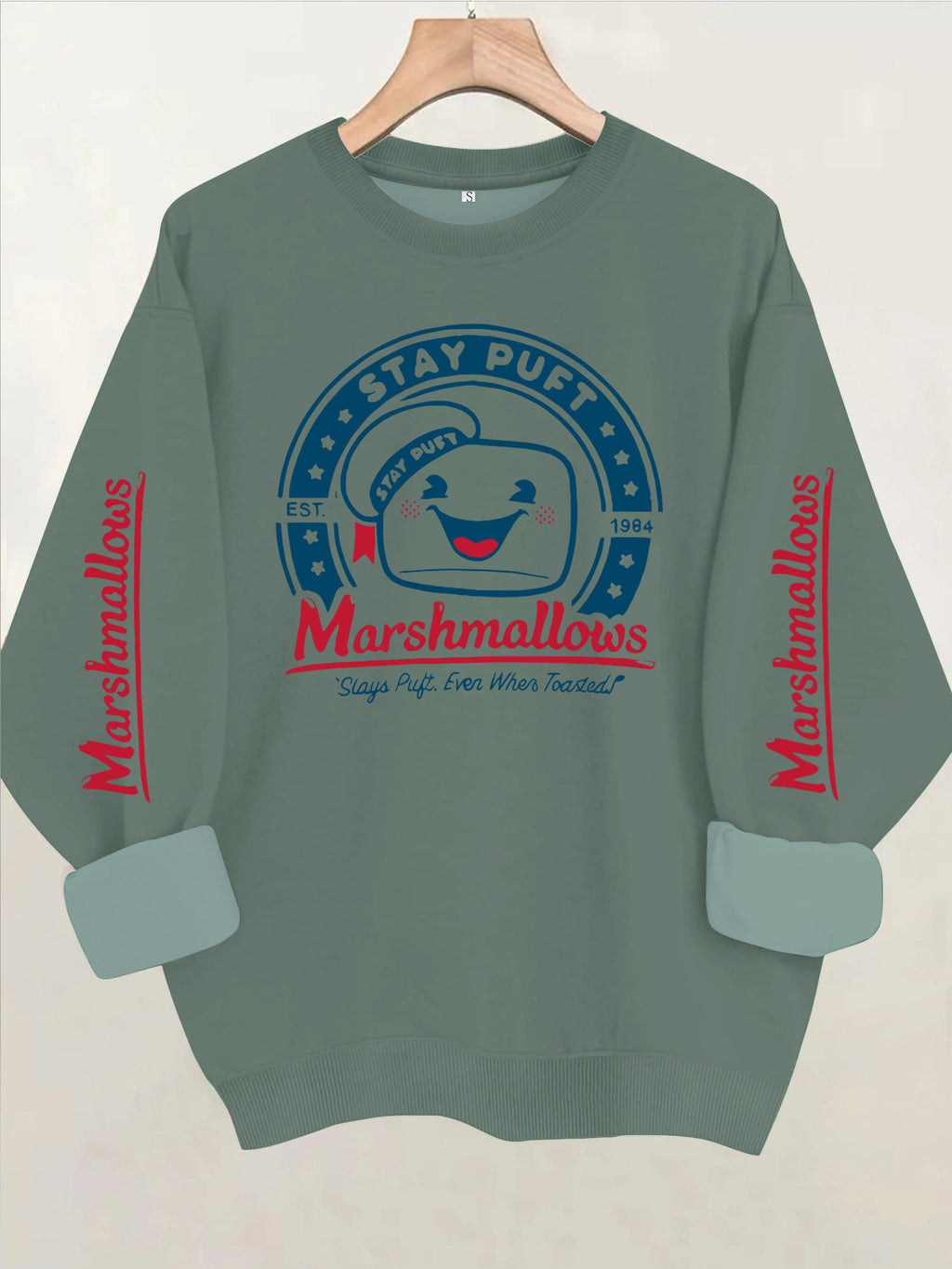 Round neck long sleeved sweatshirt, loose fit
